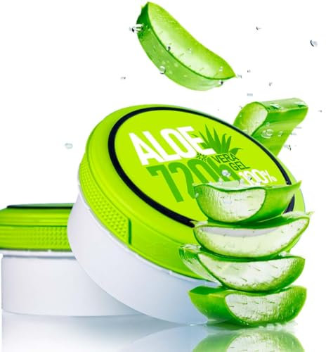 Gel de Aloe Vera für Haut- und Haarpflege: Körper Lotion, After Sun, After Shave, Bart Balsam, Haar Gel, Enthaarung und Rasur, Gesichtspflege Gel - 600 ml