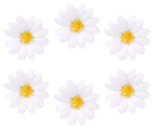 6 Stück Gänseblümchen Haarspangen, Kleine Haarklammer, Blumen Haarspangen, Süße Daisy Haarnadel, Gänseblümchen Hair Clip, Weiße Haarschmuck, Blumen Haarnadeln Set, Blumenrand Clip für Damen Mädchen