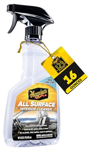 Meguiar's All Surface Interior Cleaner, Car Interior Cleaner Spray That Quickly Cleans Surfaces And Leaves A Pleasant Scent; Use For Cars, Trucks, And Suvs - 16 Oz