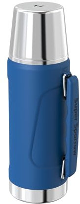 Super Sparrow Thermosflasche Edelstahl Trinkflasche - BPA-Frei - 1000ml - Auslaufsicherer Deckel Fungiert als Trinkbecher - Hält 12/24 Std. Heiß/Kalt - Thermoskanne für Sport, Outdoor