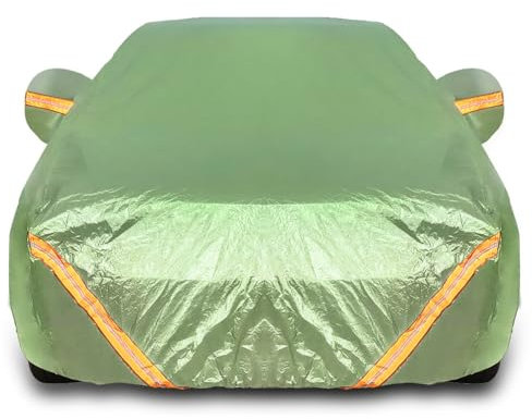 Autoabdeckung Für Peugeot 207 2006-2012 | Autoplane Draussen Wasserdicht Anti-UV Winddicht Regenfest Mit Reflektierenden Streifen LQHZWYC (Color : Green, Size : 207 2006-2012)