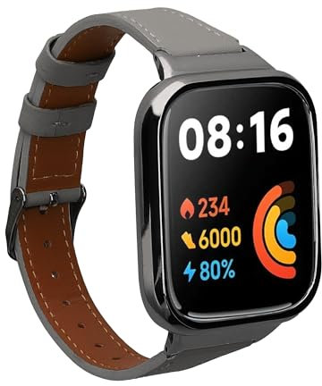 kwmobile Correa Compatible con Xiaomi Redmi Watch 3 Active/Redmi Watch 3 Lite - Pulsera de Piel auténtica