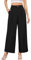 Missufe Hohe Taille Straighthose Business Hosen Damen Lange Gerade Hose Plissee Arbeitshose mit Taschen (Schwarz, groß)