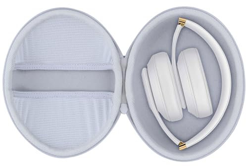 Lebakort Hard Carry Case Compatible with Beats Studio Pro Studio 3 Solo 4 Solo3 Solo2 Wireless Noise Cancelling Over-Ear Headphones (Off White Case)