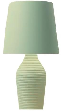 Generic Ceramic Table lamp Sage Green,H 37.5cm x Dia 18cm,Small Edison Screw E14 [Energy Class A]