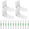 ZLHETWT 4Pcs PTZ Camera Bracket with Screws Metal Surveillance Camera Support Holder for Camera Adhesive and Screw Mounting Household Security Camera Bracket