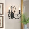 Ganeed Wall Sconces Indoor Retro Metal Vintage French Traditional Lighting Rustic Wall Light for Living Room Bedroom Stairwell Foyer E14 Black 2 Lights (1 Pack)