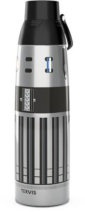Tervis Venture Water Bottle Star Wars - Lightsaber Detail Triple Walled Insulated Tumbler Travel Cup Keeps Drinks Cold & Hot, 36oz, Stainless Steel
