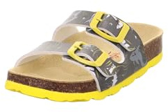 Superfit Jungen Fussbettpantoffel Hausschuh, Grau Mehrfarbig 2110, 27 EU