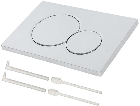 Betätigungsplatte drückerplatte Chrom Kunststoff WC spülkasten ersatzteile modell kompatibel mit GEBERIT SIGMA 01 (glänzend chromt)