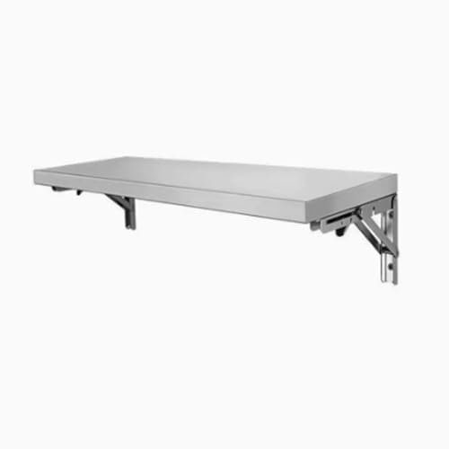 Platzsparender, klappbarer Wandtisch mit Edelstahl-Aufbewahrungsregal für Küche, Esszimmer, Zuhause, Bar, 70 x 30 cm