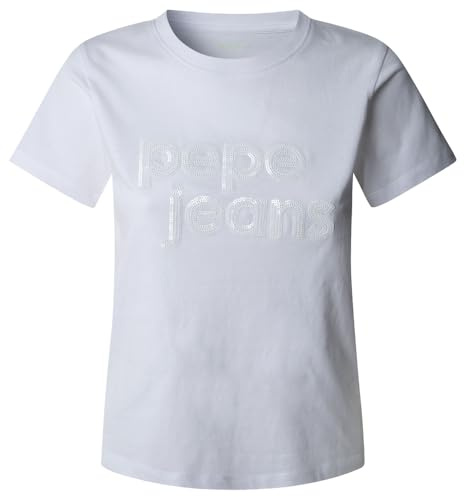 Pepe Jeans Damen Aria T-Shirt, Weiß (Weiß), S