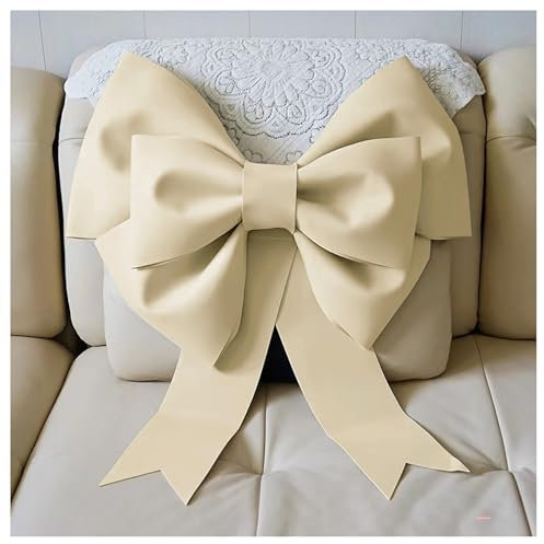 BrightGlow Schleife Große Rote Riesenschleife Handgemachte DIY Schleife Weihnachtsschleifen Dekoschleife Party Hochzeit Deko Bow Schleifeautoschleifen für Weihnachten Hochzeit Deko Weiß 50cm