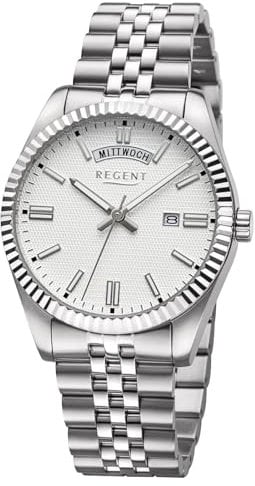 REGENT Herrenuhr Stahl/Silberfarben BA-883