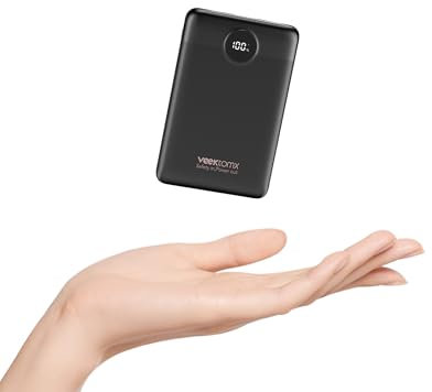 Mini Power Bank 10000mAh, 22.5W Bateria Externa Carga Rapida, VEEKTOMX Bateria Portatil, USB C PD 3.0 y QC 3.0, Powerbank Compacto y Ligero Cargador Portatil Compatible con iPhone/Samsung/Android...