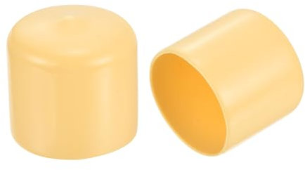 QUARKZMAN 20 Stück Gummikappen 36 mm ID Gummi Endkappen Verschlusskappe Vinyl Runde Endkappe Abdeckung Vinylabdeckung Schraubengewinde Schutzkappen, Beige