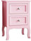 Lot de 2 tables de nuit avec tiroirs, table d'appoint de lit, petite table de chevet rose pour chambre à coucher (rose)