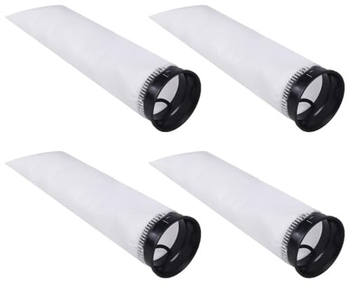 MiOYOOW Filterbeutel, 2 Stück/4 Stück Aquarium Filterstrumpf, 200 Μm, Anti-Überlauf-Filtersocke für Aquarien, Sumpfteiche, Salzwasser, Süßwasser (7 X 25 cm)