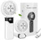 Mini Ventilatore Portatile, Ricaricabile USB Ventilatore da Scrivania a Mano Piccolo, Ventilatori Portatili a Batteria Con 5 Velocità, Ventola Portable Fan Pieghevole per Ufficio, da Esterno (Bianco)