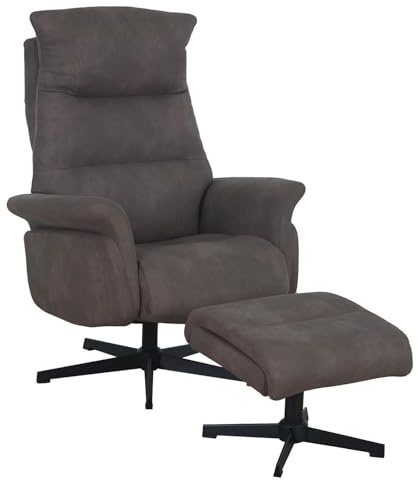 Generisch Relaxsessel - Grau - Schwarz - Mikrofaser - Metallgestell - mit Relaxfunktion