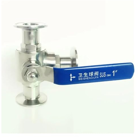 Fit 25mm 1 Pipe OD x 1.5 Tri Clamp T-Port Ball Valve SUS 316L Stainless Beer Brewing Home Factory