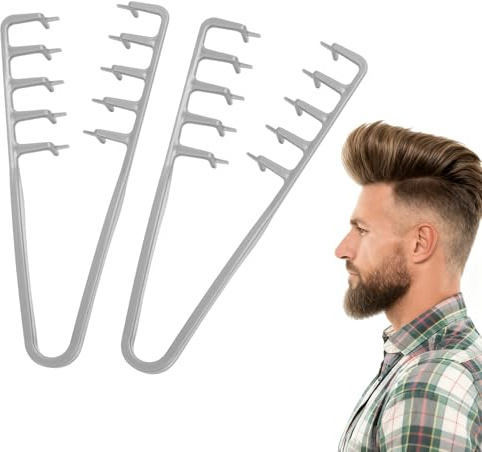 Bafiwu Stylingkamm Mit Textur, Texturkamm, Großzahnkamm, Volumenwerkzeug | für Wurzeln, leichtes Pflegezubehör, ideal für lockiges Haar, Friseur-Styling für Frauen