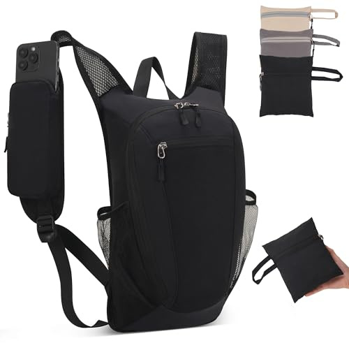 IHIGOGOFA 15L Faltbarer Rucksack Ultraleicht Faltbar Wanderrucksack Wasserdichter Tagesrucksack Trekkingrucksack für Camping Wandern Reisen Sport Klettern Radfahren Outdoor Sportlich Herren Damen