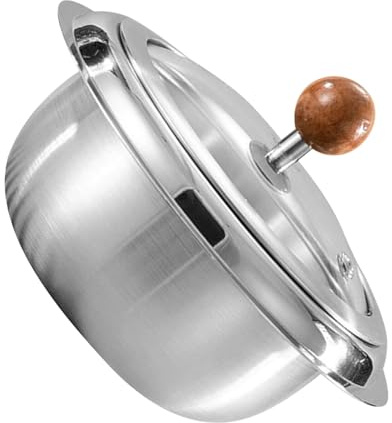 jojofuny Stainless Steel Korean Ttukbaegi Hot Pot with Lid Stove Compatible Soup Bowl for Bibimbap Ramen Egg Custard Nutrient-retaining Lock-in Flavor Cookware