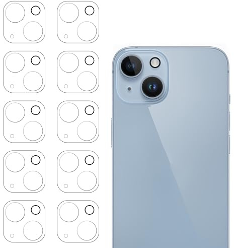 Trimming Shop iPhone 13 & 13 Mini Camera Lens Protector Glass, Clear 10pcs | Clear 9H Tempered Glass Camera Lens Protector Helps Resist Scratches, Fingerprints And Maintaining Image Clarity