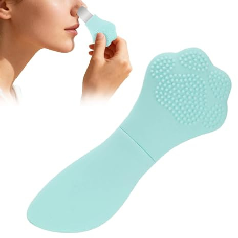 Skin Spatula Scrubber, Silicone Double Ended Cosmetic, Cat Paw Shaped Face Nose Tool With Smooth Texture, Radiant Accessory With Modern Style, Beauty Solution For Nose 4,49 x 1,77 Inches