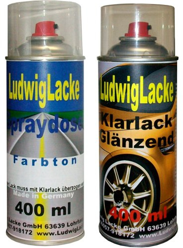 LudwigLacke Pannacotta 167 für Opel Spraydosen Set Autolack & Klarlack je 400ml