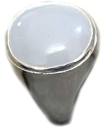 55Carat Herren - Sonstige Silber Oval White Mondstein