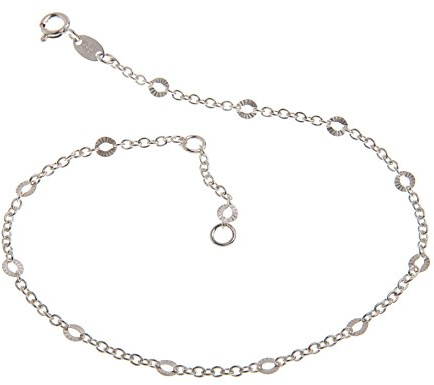 Silberketten Store Fußkette Silber (Erbskette) mit Schliff - 2mm Breite - Länge wählbar 23-30cm - echt 925 Silber…