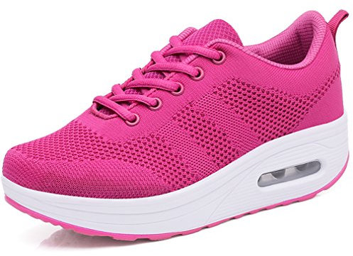 Solshine, sneaker Walkmaxx, da donna, eleganti, con plateau e lacci, scarpe fitness shape-up, Rosa (Pink), 40 EU