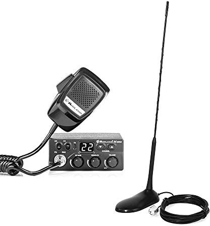 Midland MID-PACK22 Kit CB Radio M Zero Plus + PNI Extra 45 Antenne avec Aimant Noir