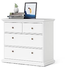 Froschkönig24 Paris Kommode Sideboard Anrichte Weiß
