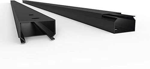 SCOS Smartcosat Kabelkanal schraubbar PVC Kunststoff, Aufputz Wand Montage Kabelleiste, Kabelschacht, Elektro Kanal 25 x 16 x 2000 mm 5 Stück a 2 m B x H x L, Graphit Schwarz