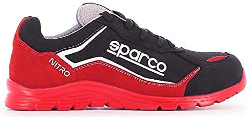 Sparco 0752239RSNR Teamwork Scarpa Antinfortunistica Da Lavoro Rosso Nero, 39 EU