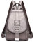 AGDLLYD Damen Rucksack Leder, Daypack Schule Lässiger Rucksack 2 in 1 als Rucksack und Schultertasche, Backpack Leichte, Große Kapazität, mehrere Taschen und Mode für Arbeit Schule und Reise (Silber)