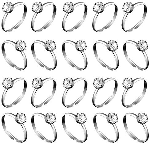 Lot de 36 bagues de fiançailles en argent avec diamant