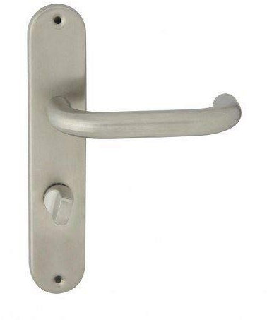domino Türgriff UNO INOX WC-Bad 78 Drückergarnitur für Zimmertüren Langschild-Garnitur Türdrücker-Set Türbeschläge