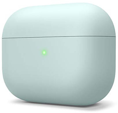 elago Liquid Hybrid Silikon Hülle entwickelt für Apple AirPods Pro Ladecase – Dreischichtige Struktur : Voller Schutz, LED Sichtbar, Hochwertiges Silikon Schutzhülle für AirPods Pro Case (Mint)