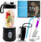 Batidora portátil de tamaño personal para batidos y batidos de frutas, batido de leche - Mini exprimidor 4000mAh USB recargable con 6 cuchillas, uso de mano en deportes, viajes, gimnasio