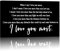 NLKTIYC Leinwanddruck mit der Aufschrift I Love You More, mit englischer Aufschrift When I say I Love You More, Schwarz und Weiß