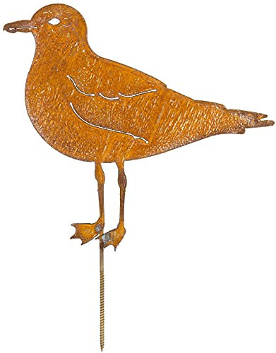 B2S BACK2SEASON Möwe Metall mit Schraube Gartendeko Maritim Edelrost Tier Baumdekoration B=23 cm