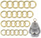 VCRANONR 24 Stücke Ringkarabiner Gold Karabiner Karabinerhaken Rund Klein Karabiner Ring Mini Karabinerring mit Federöffnung O-Ring Rundring mit Schnappverschluss für Schlüsselkette Rucksack