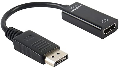VMOJO DisplayPort auf HDMI Adapter 4K, 24 cm, unidirektional | DP Stecker auf HDMI Buchse, 24 cm flexibles Kabel, 4K UHD mit Audio, Plug and Play