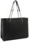 Sac à Main Femmes Chaîne avec Bandoulière - Cabas Cours Filles Grand Format A4 Lycée - Shopper Fourre-Tout Taille XL - Porté Epaule Ville PU Cuir - Chic et Tendance - Noir