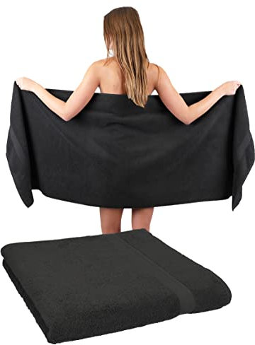 Betz 2 Stück Saunatücher XXL Badetuch Liegetuch Strandlaken Saunahandtuch Premium Frottee 100% Baumwolle Größe 70 x 200 cm Farbe Graphit