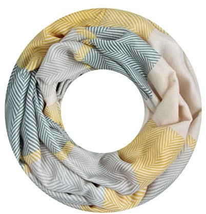 Majea Damen Loop Schal - gemustert, gelb Damen Artikel-Nr.441735